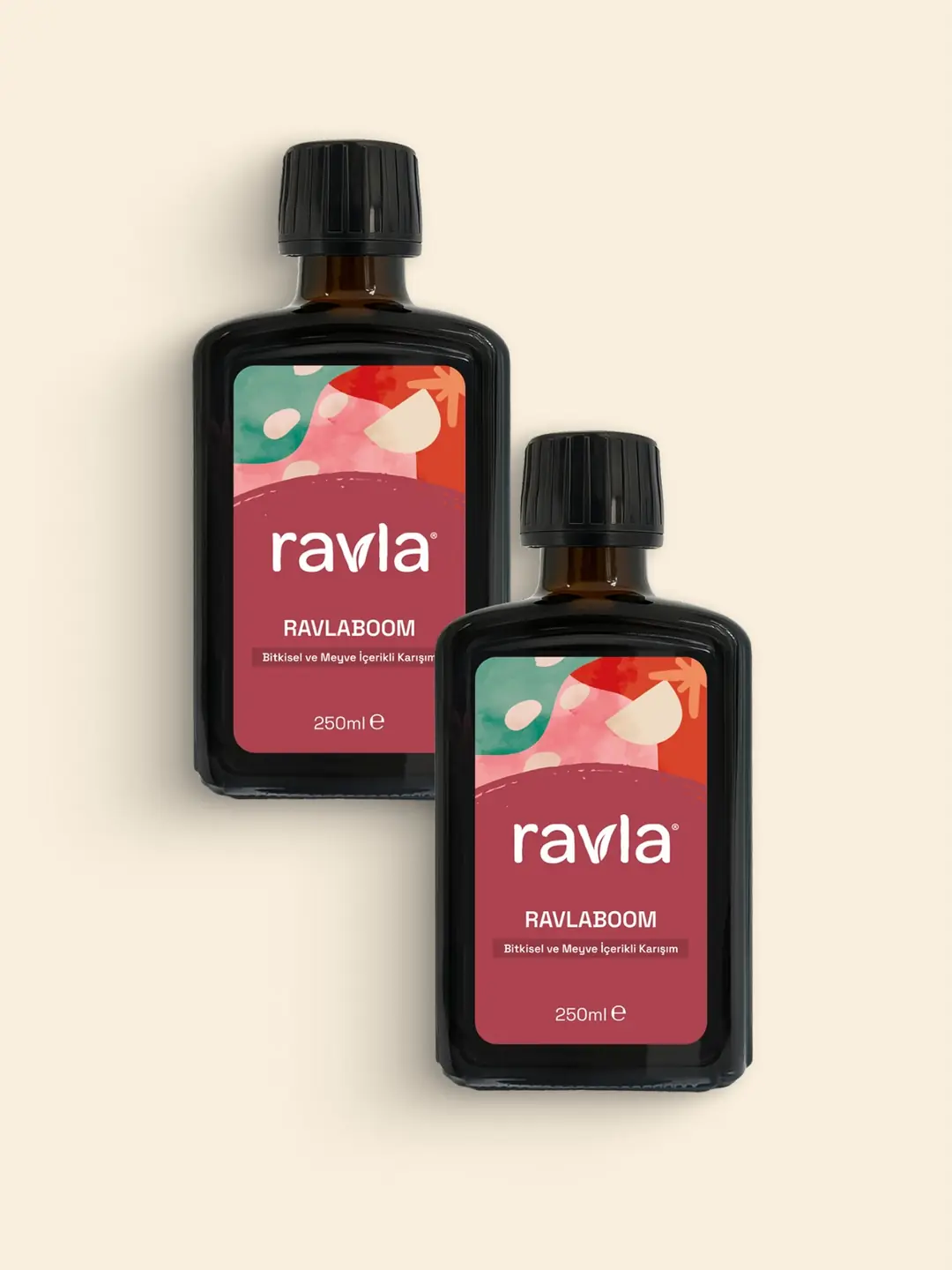 2'li Ürün - Ravlaboom Bitkisel ve Meyve İçerikli Karışım 250ml