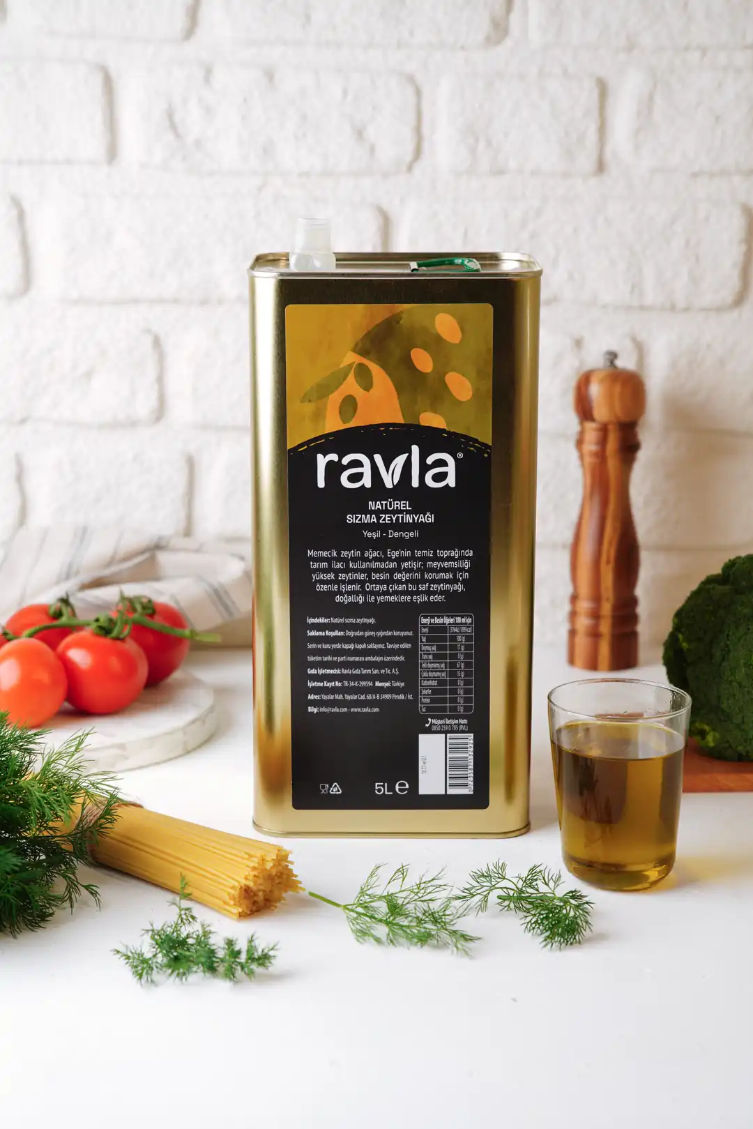 Ravla Naturel Sızma Zeytinyağı - Sofralık 5L