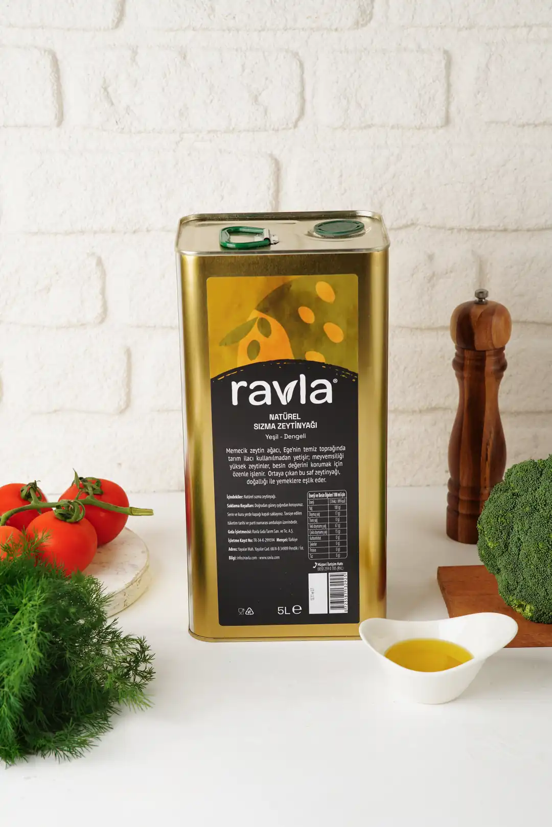 Ravla Naturel Sızma Zeytinyağı - Sofralık 5L