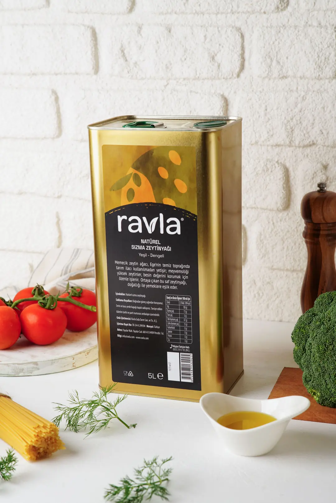 Ravla Naturel Sızma Zeytinyağı - Sofralık 5L