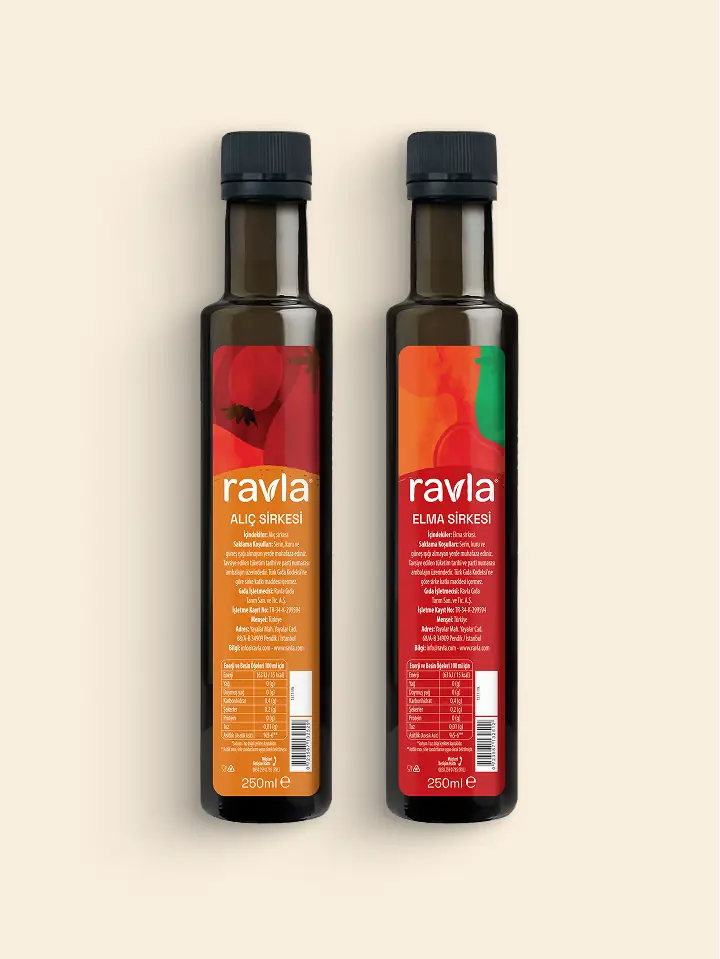 2'li Ürün - Ravla Elma Sirkesi - 250ml / Ravla Alıç Sirkesi - 250ml