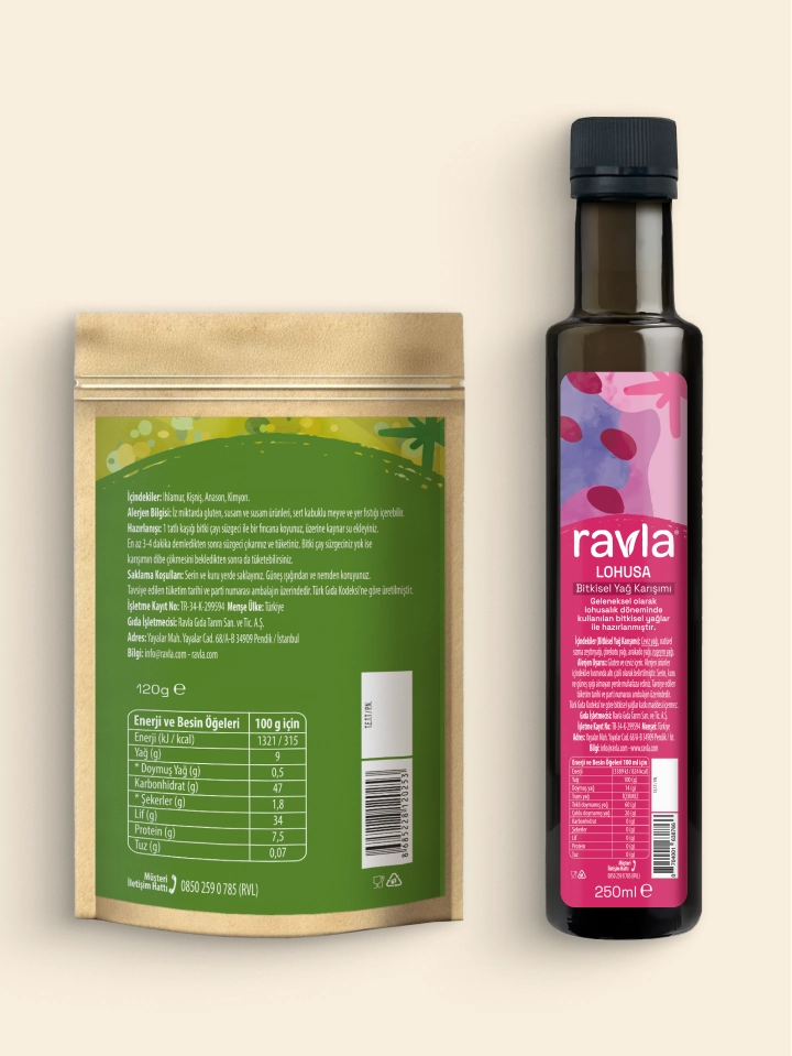 2'li Ürün - Ravla Anne Çayı -120g / Ravla Lohusa Bitkisel Yağ Karışım -250ml
