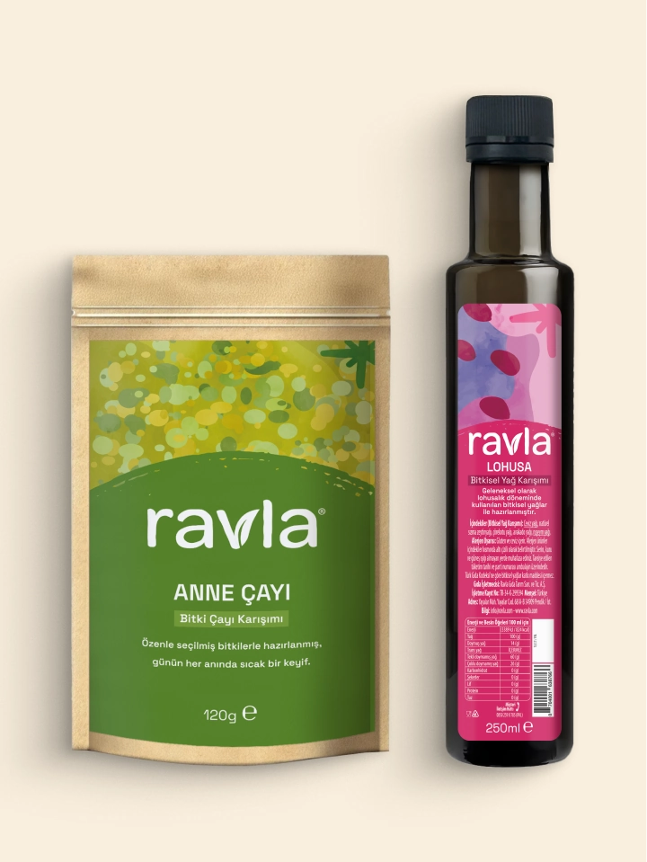 2'li Ürün - Ravla Anne Çayı -120g / Ravla Lohusa Bitkisel Yağ Karışım -250ml