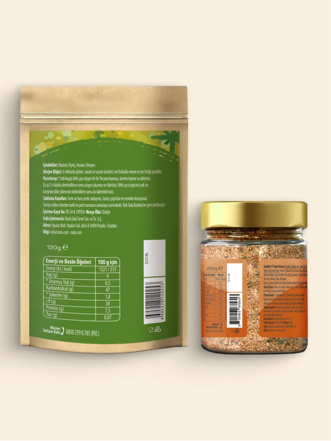 2'li Ürün - Ravla Anne Çayı 120g / Ravla 17 Sebzeli Tarhana 200g