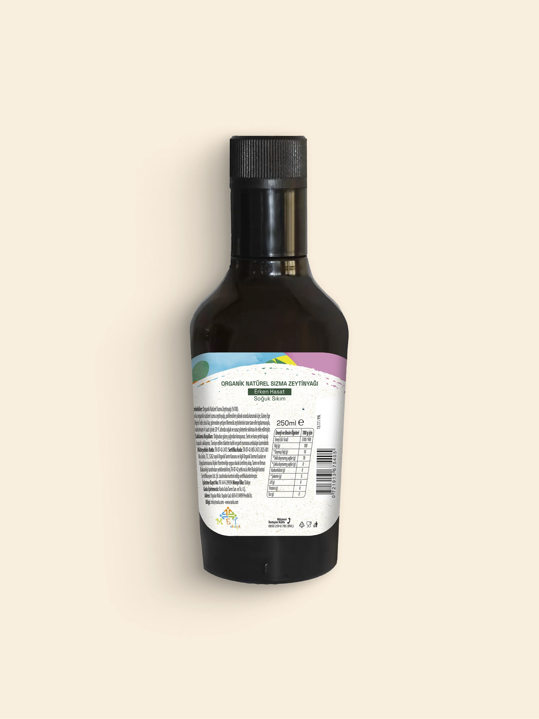 Ravla Organik Zeytinyağı – Bebek ve Çocuklara Özel Yüksek Polifenol Serisi 250ml