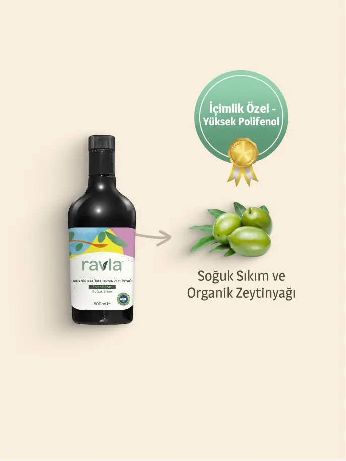 Ravla Organik Zeytinyağı – Bebek ve Çocuklara Özel Yüksek Polifenol Serisi 500ml