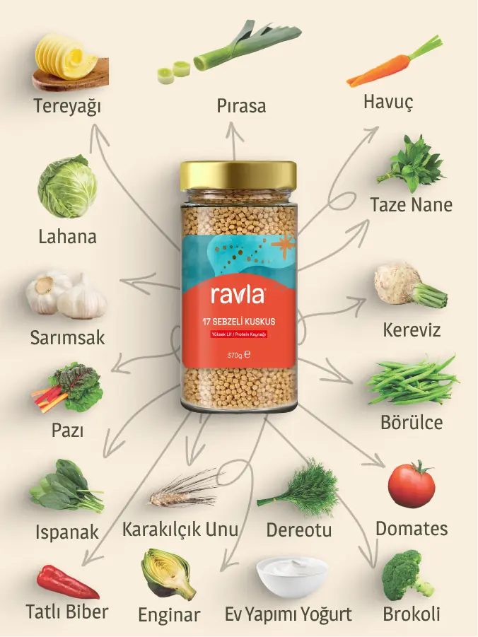 Ravla 17 Sebzeli Kuskus - 370g