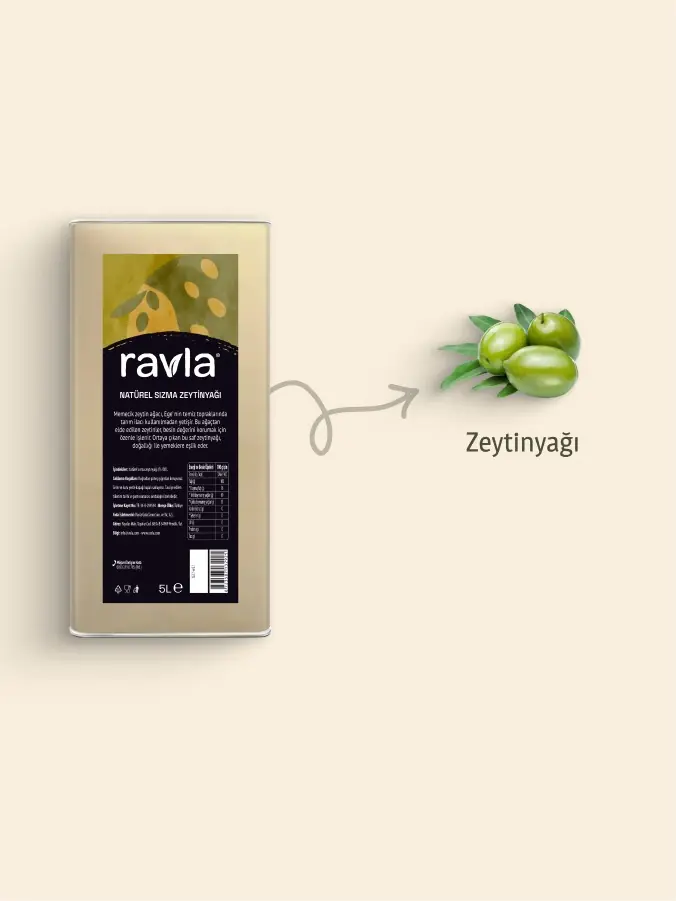 Ravla Naturel Sızma Zeytinyağı - Sofralık 5L
