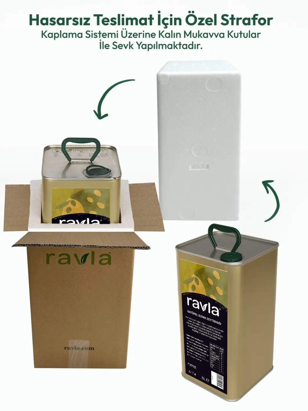 Ravla Naturel Sızma Zeytinyağı - Sofralık 5L