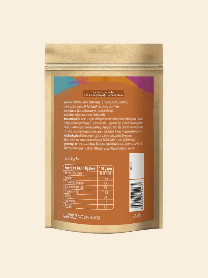 Ravla Badem Unlu Pankek Toz Karışımı - 230g