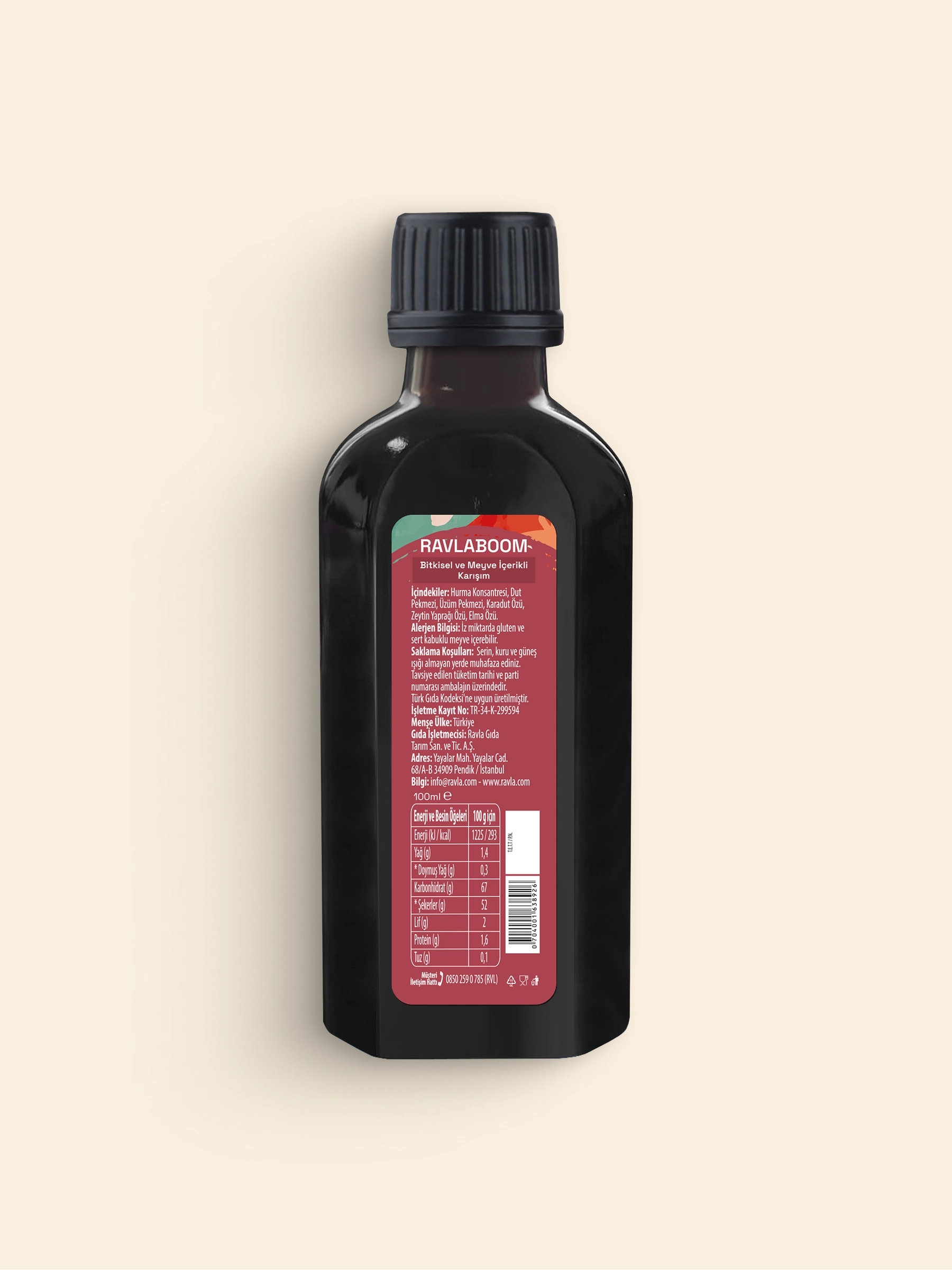 Ravlaboom Bitkisel ve Meyve İçerikli Karışım - 100ml
